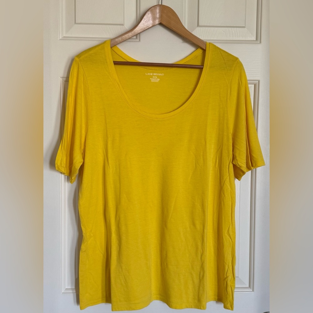 Lane Bryant elbow-sleeve scoop neck tee